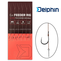 Carlige Legate Delphin Feeder Rig Nr.8 Proxi Sting 8CM 6Buc/Plic