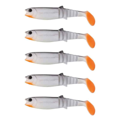 Shad Savage Gear Cannibal Shad, White & Black 8CM 5G 5Buc/Blister