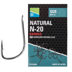 Carlige Preston Natural N-20 Nr.10 Barbed 15Buc/Plic