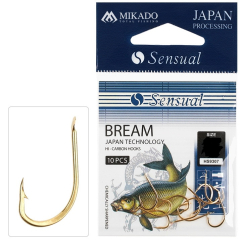 Carlige Mikado Sensual Nr.10 Bream-Gold Micro Barbed 10Buc/Plic