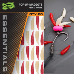 Viermi Artificiali Fox Edges Essentials Pop-Up Maggots Rosu/Alb 20Buc/Plic