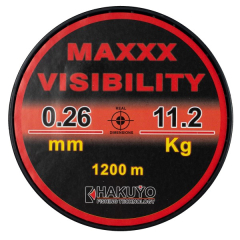 Fir Monofilamnet Hakuyo Maxxx Visibility Rosu Fluo 1200m