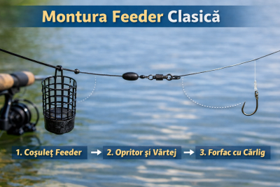 Montura feeder clasică explicată – ghid complet pentru pescari